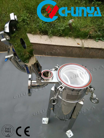 High Flow Rate Stainless Steel Top Entry Bag Filter Housing